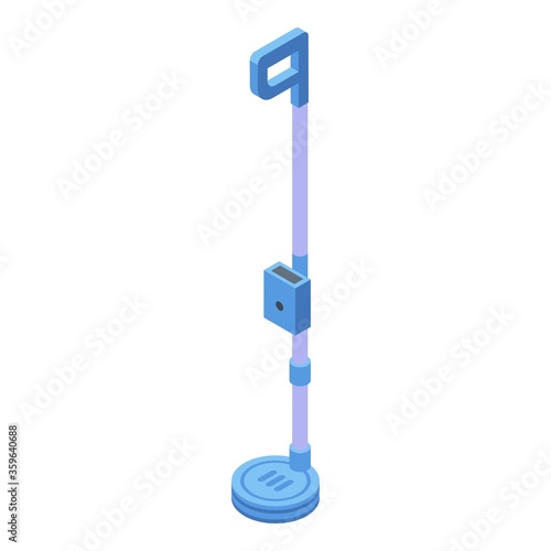 Ground metal detector icon. Isometric of ground metal detector vector icon for web design isolated on white background