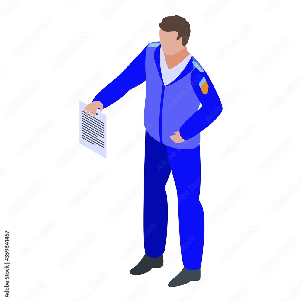 Tax inspector uniform icon. Isometric of tax inspector uniform vector icon for web design isolated on white background Tax inspector uniform icon. Isometric of tax inspector uniform vector icon for web design isolated on white background