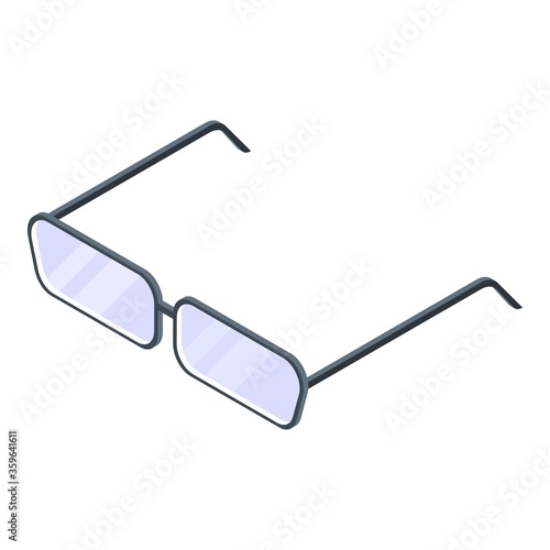 Tax inspector eyeglasses icon. Isometric of tax inspector eyeglasses vector icon for web design isolated on white background