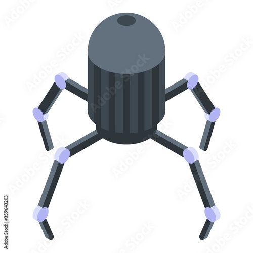 Nanotechnology spider icon. Isometric of nanotechnology spider vector icon for web design isolated on white background
