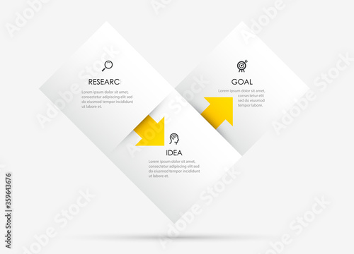 Vector Infographic label design with icons and 3 options or steps. Infographics for business concept. Can be used for presentations banner, workflow layout, process diagram, flow chart, info graph