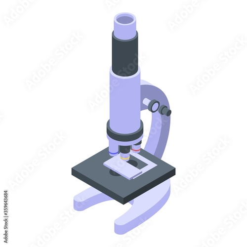 Nanotechnology microscope icon. Isometric of nanotechnology microscope vector icon for web design isolated on white background