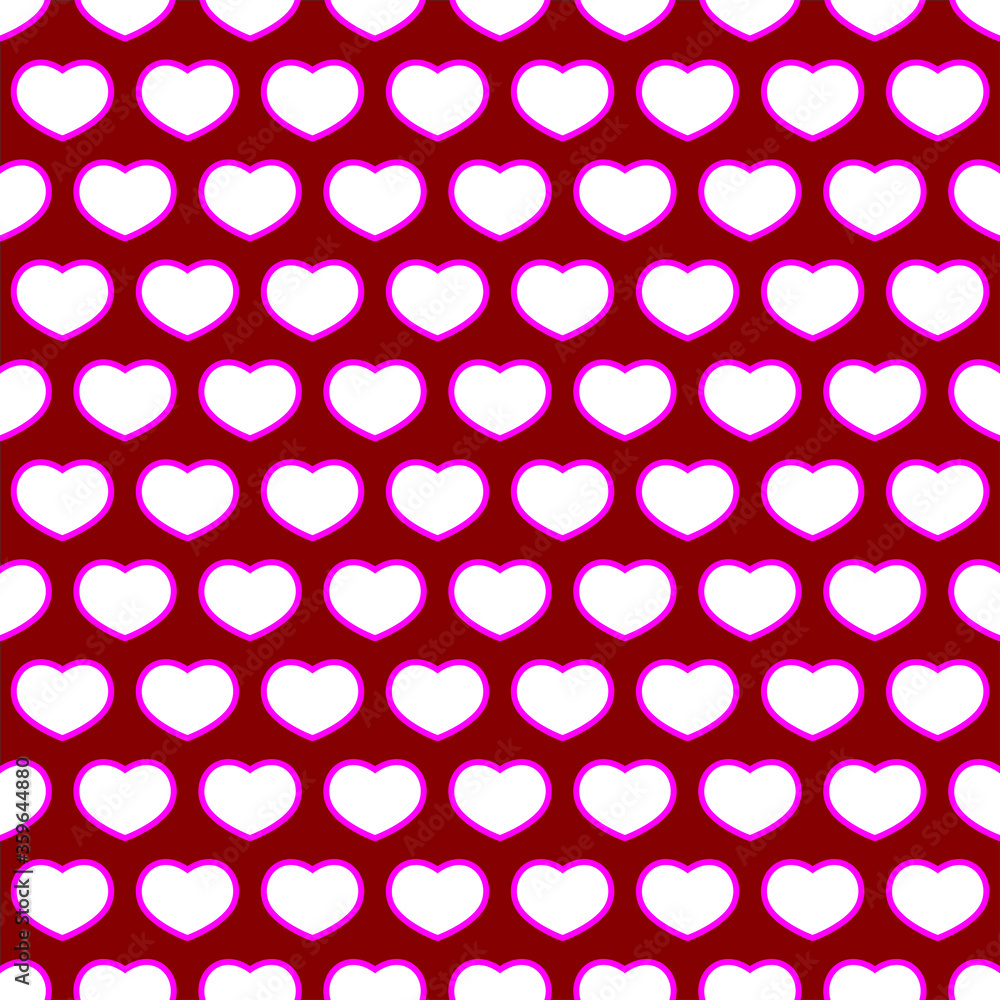 seamless pattern white heart on red fill seamless pattern white heart on red fill