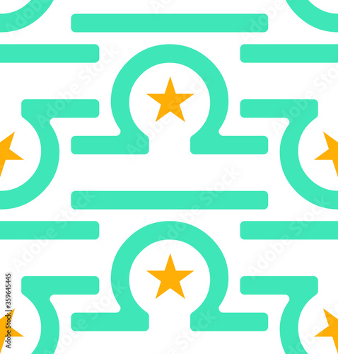 zodiaco, segno della bilancia, pattern vettoriale