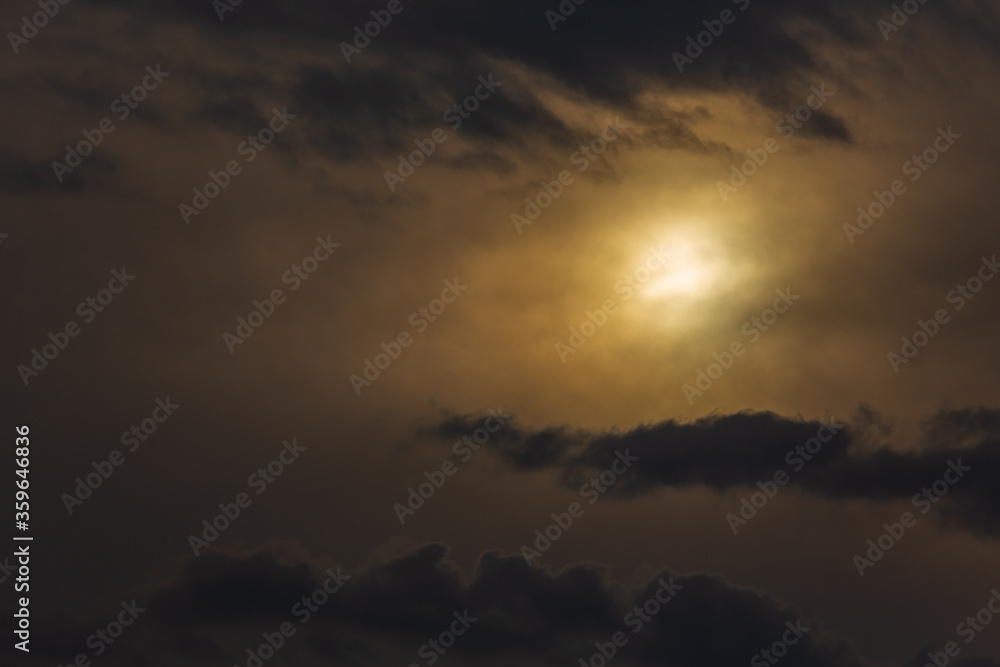 Thunderclouds on a gray sky. Beautiful background Thunderclouds on a gray sky. Beautiful background