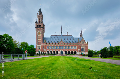 The Peace Palace international law administrative building in The Hague, the Netherlands houses the International Court of Justiceis photo