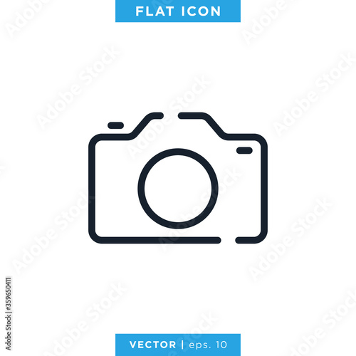 Camera Icon Vector Logo Design Template.