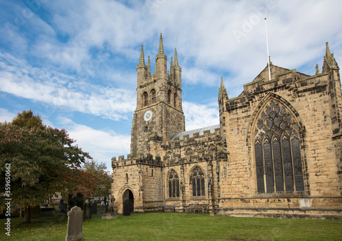 Obraz na płótnie Tideswell, Derbyshire, UK: October 2018: Saintt John the Baptist Church