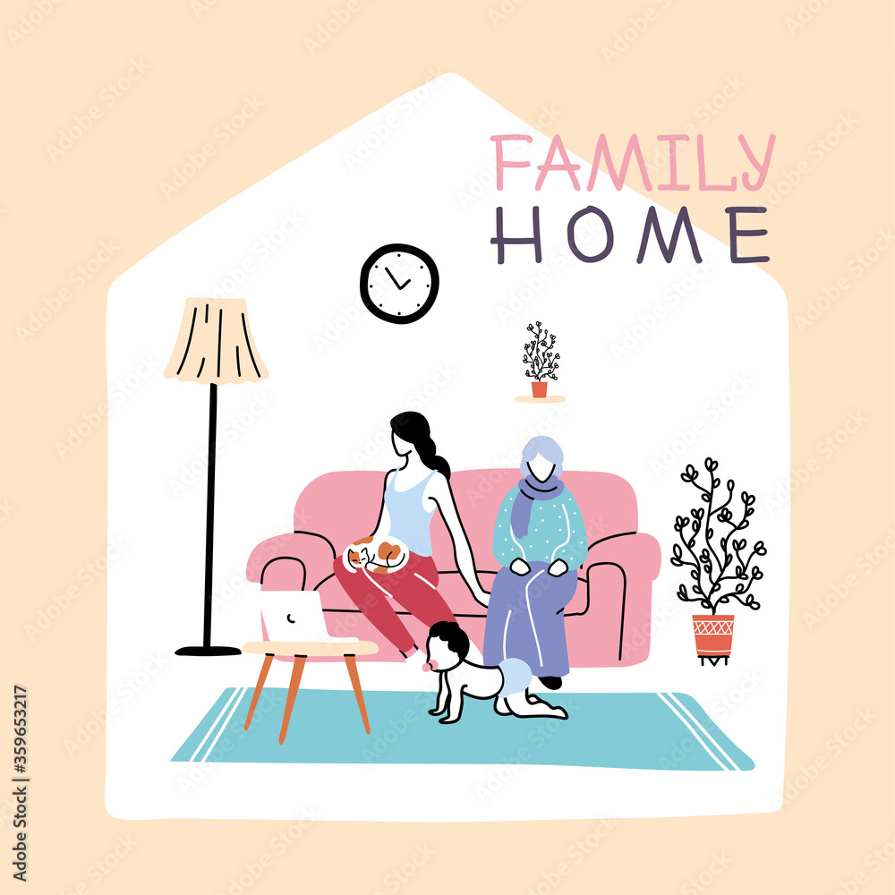 family members stay at home from coronavirus pandemic family members stay at home from coronavirus pandemic