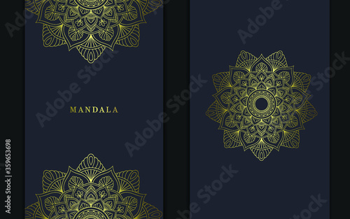 Mandala template with elegant, classic elements. Great for invitation, flyer, menu, brochure, background Premium Vector