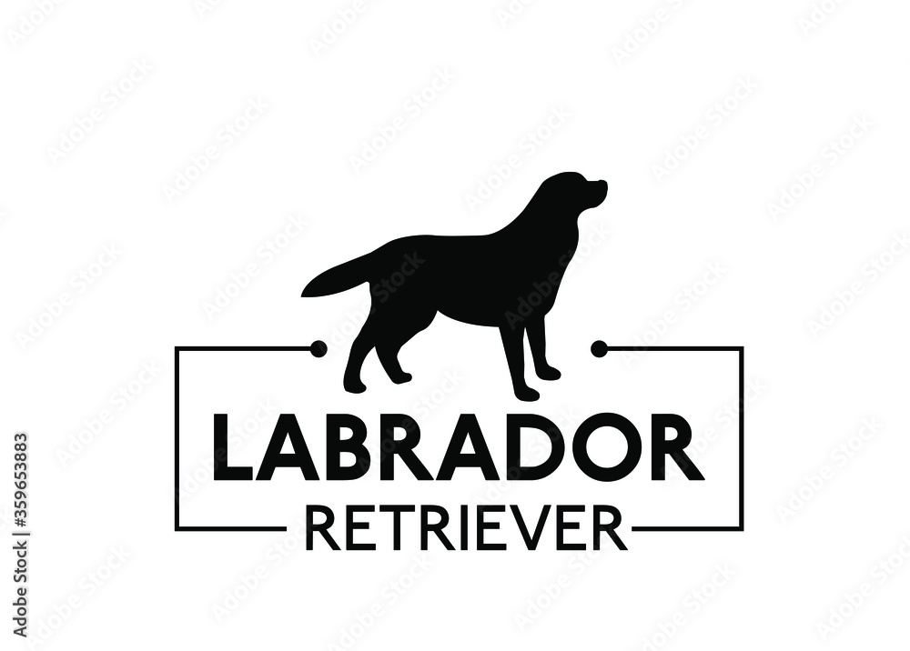 Labrador Retriever vector dog silhouette