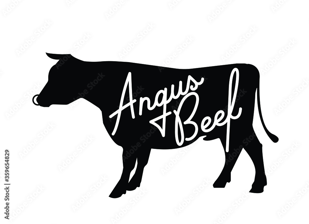 Angus Beef vector logo icon