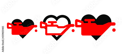 Oil check sign vector icon