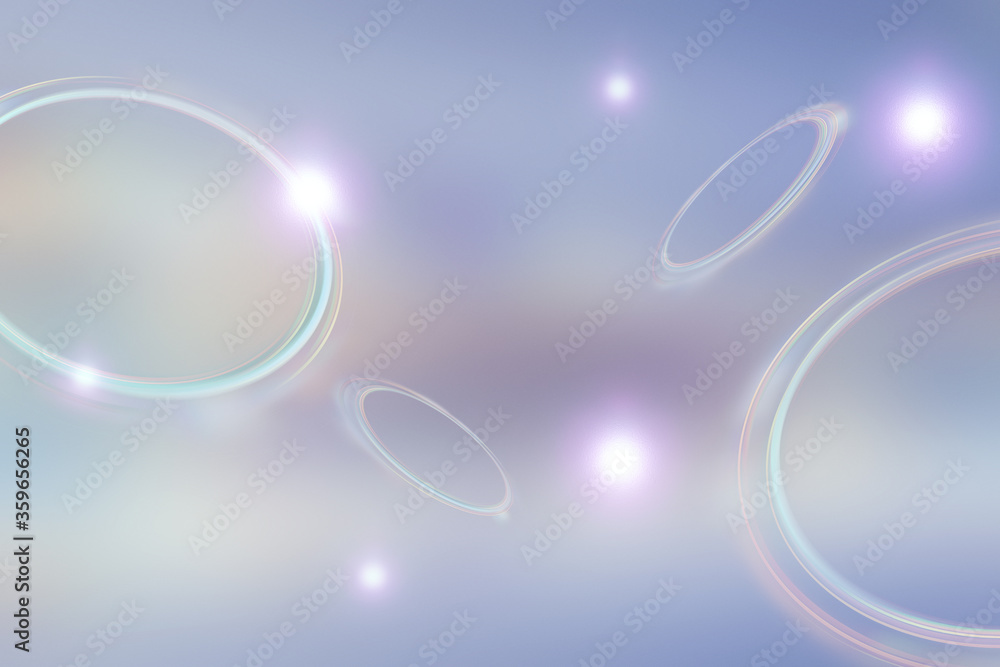Obraz premium パステルカラーのサークルパーティクルのアブストラクトのバックグラウンド