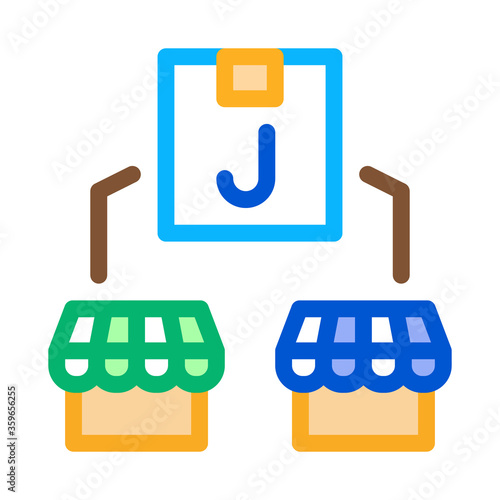 juice shop delivery icon vector. juice shop delivery sign. color symbol illustration