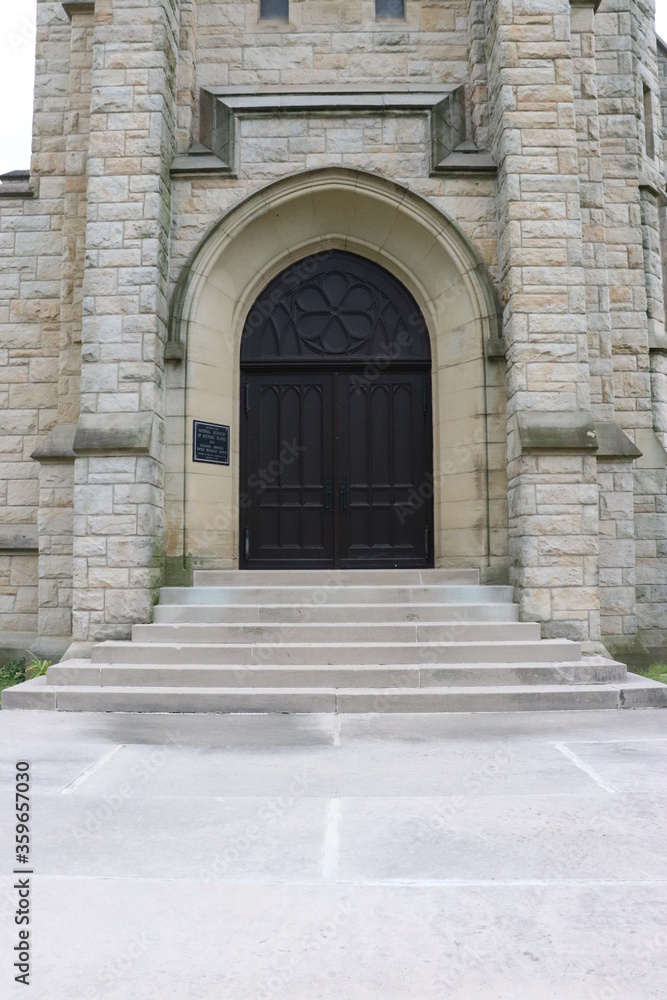 Beautiful Stone Church Entry Door