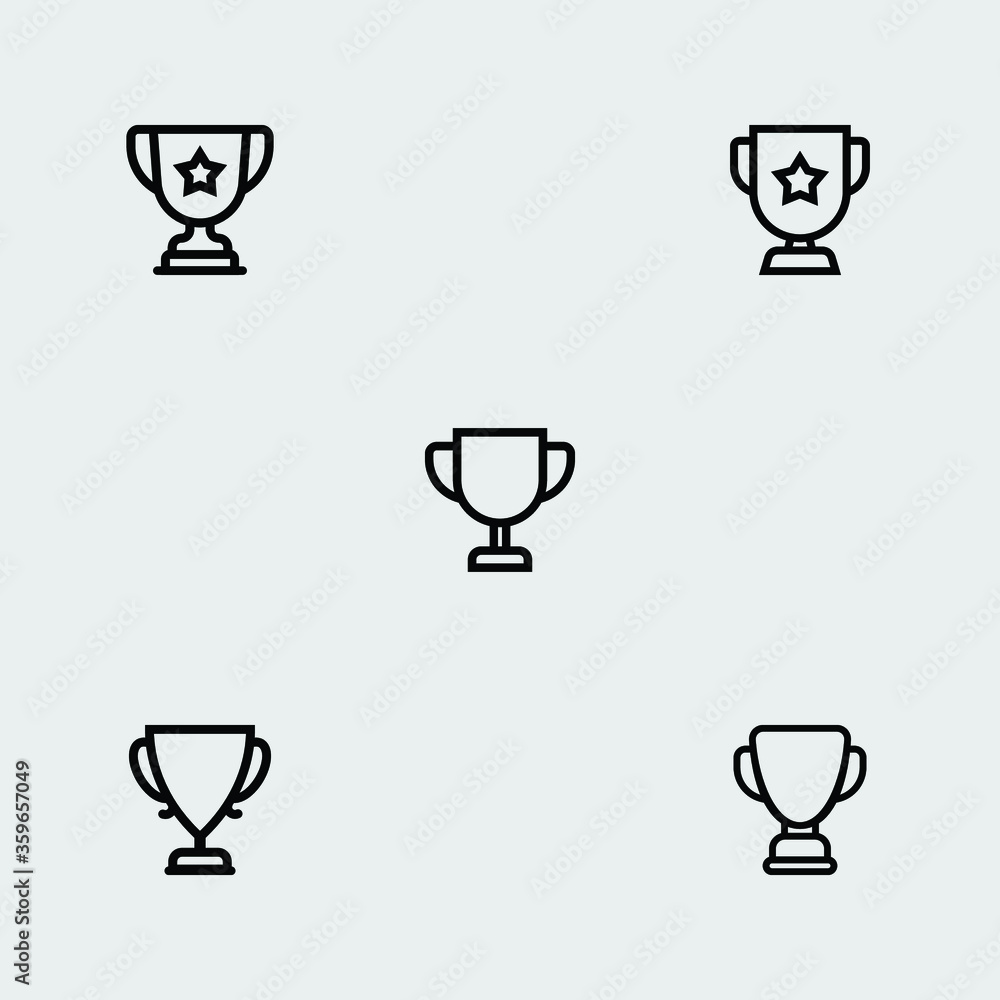 cup outline icon set isolated vector illustration cup outline icon set isolated vector illustration