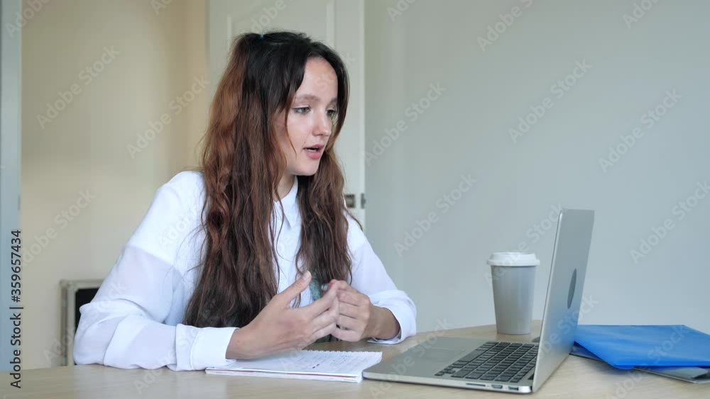 Pretty Young Woman Working From Home Pc Laptop Technology Blogging Blogger concept distance education 4k Pretty Young Woman Working From Home Pc Laptop Technology Blogging Blogger concept distance education 4k