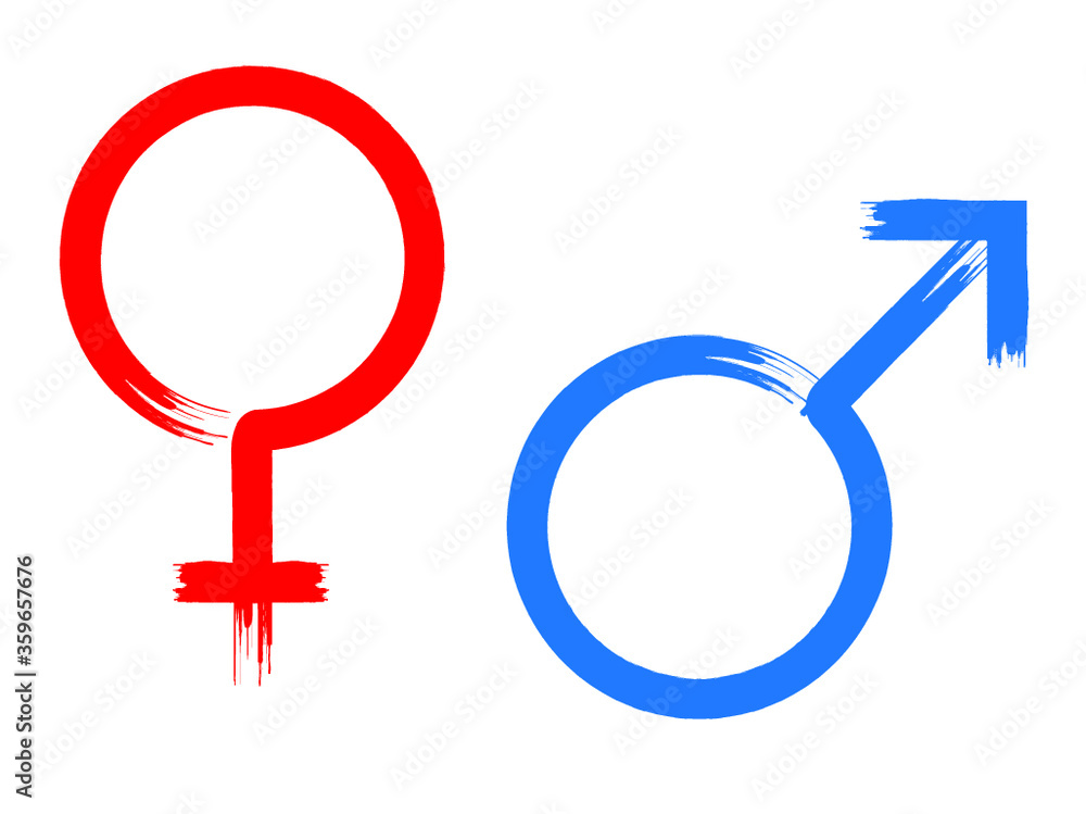 Male and female vector symbol. Male and female vector symbol.