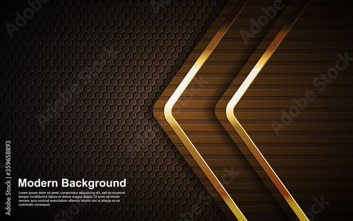 Illustration vector graphic of abstract background black and brown color modern design