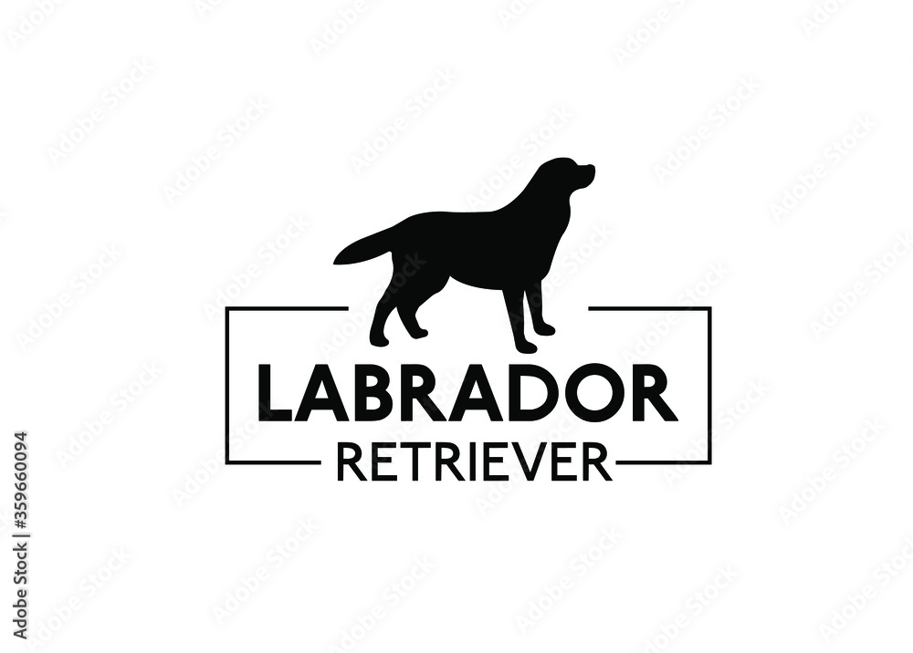 Labrador Retriever dog logo vector