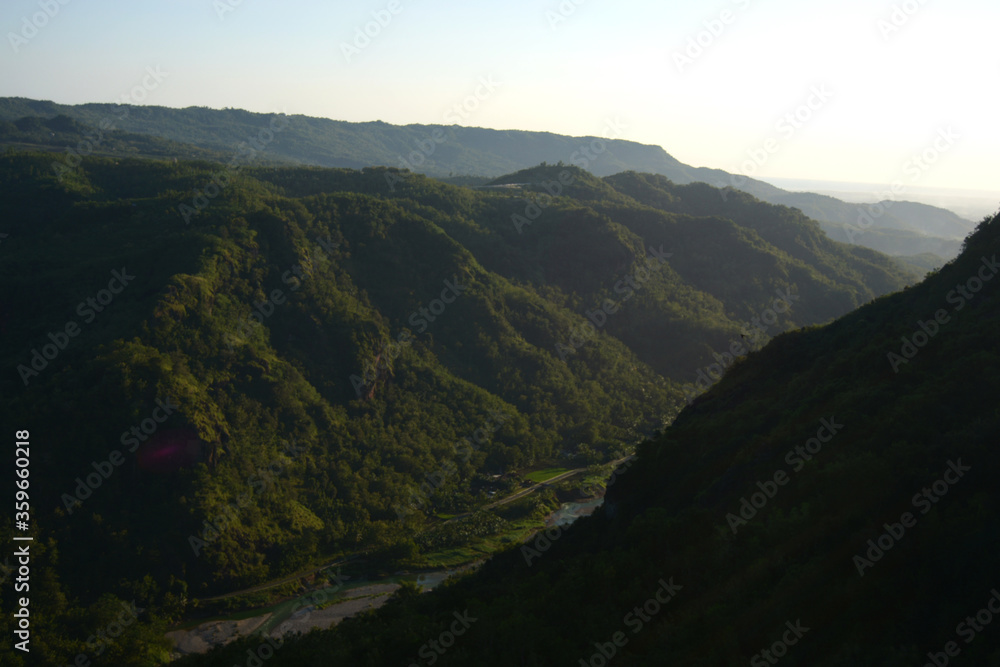 view of the hills