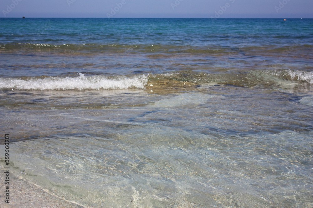 The aegean sea washing crete