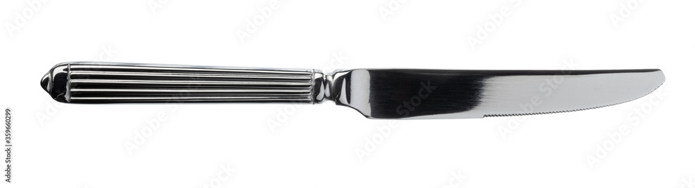 Silver knife cutlery isolated on white background Silver knife cutlery isolated on white background