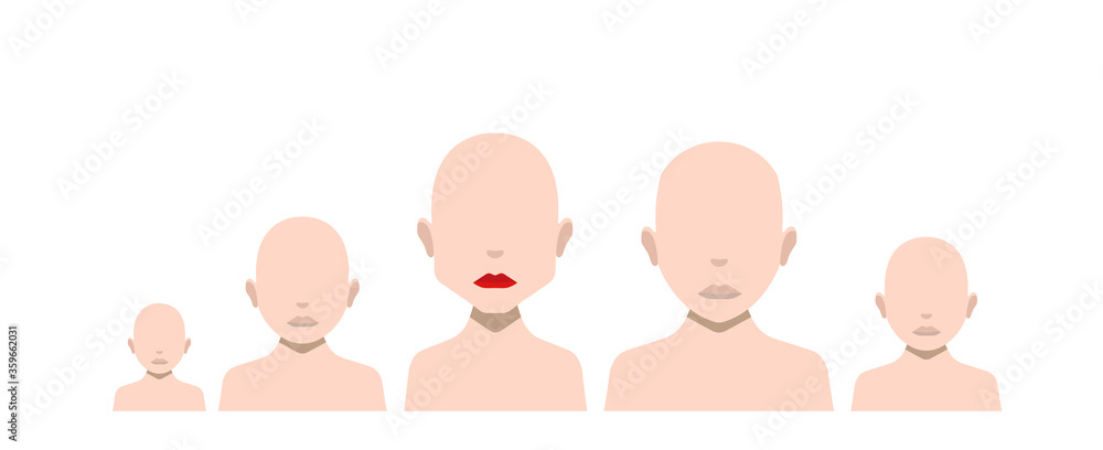 User avatars, avatars with faces and heads for social network ( Male and female faces ) User avatars, avatars with faces and heads for social network ( Male and female faces )
