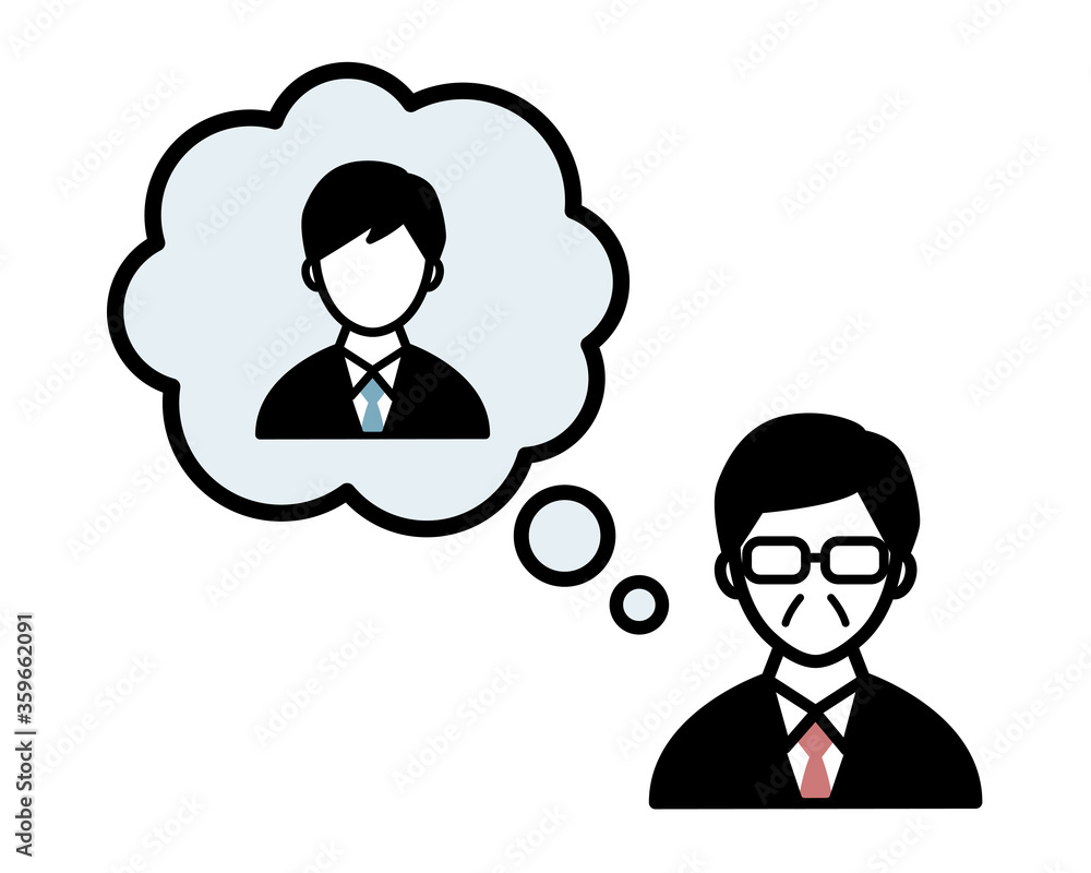 人事考課のイラスト 面接 面談 人事評価 アイコン Stock Illustration Adobe Stock