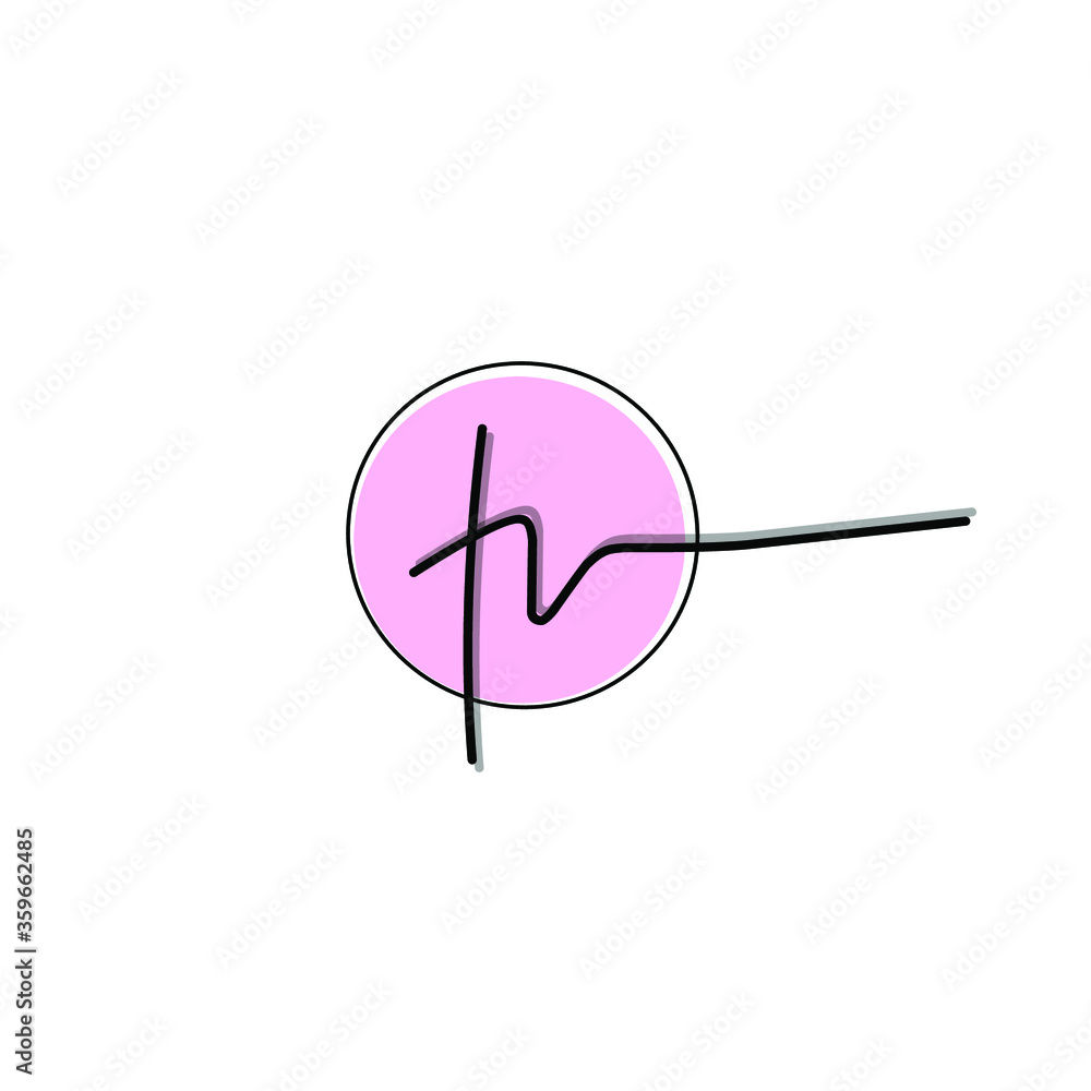 initial logo handwriting template vector initial logo handwriting template vector
