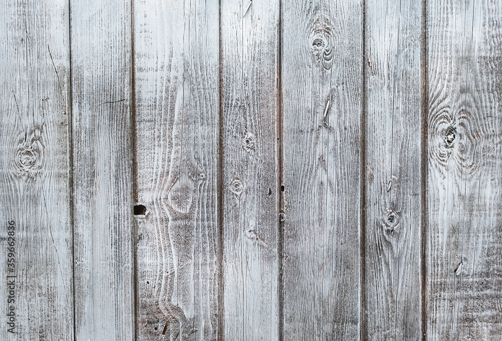 Fototapeta premium Old white rustic wood background, wooden surface with copy space