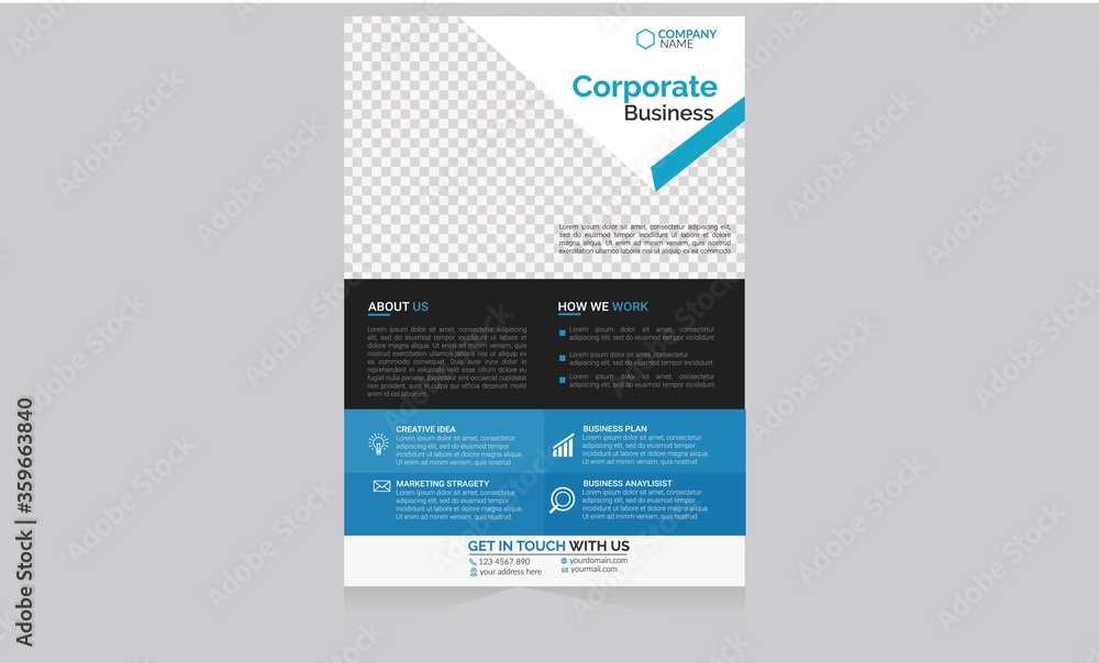 Naklejka premium Corporate Business Flyer Design Template