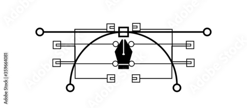 Graphic design fountain pen tool