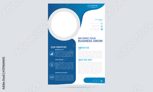 Modern Corporate Flyer  Design Vector Template