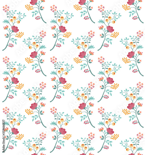 Floral seamless pattern. Retro vector background © ajjjgul