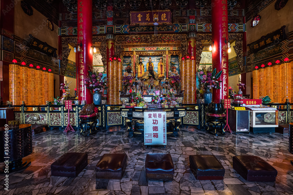 Interior of Cih Ji Palace Temple by the Lotus Pond, Kaohsiung, Taiwan