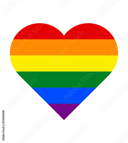 Free Download Vector image of a LGBTQ in heart shape. Pride symbol in heart shape. Rainbow flag, The most widely known worldwide is the pride flag representing LGBT pride.  - GFXLoad