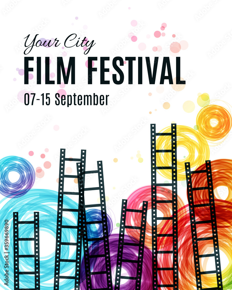 Film Festival Poster Template Movie Cinema Festival Poster Vector Template Stock Vector Film Festival Poster Template Movie Cinema Festival Poster Vector Template Stock Vector