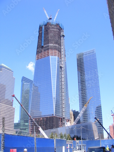 Foto One World Trade Center under construction in New York City August 2011