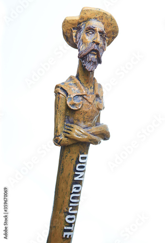 Don Quixote wood esculpture