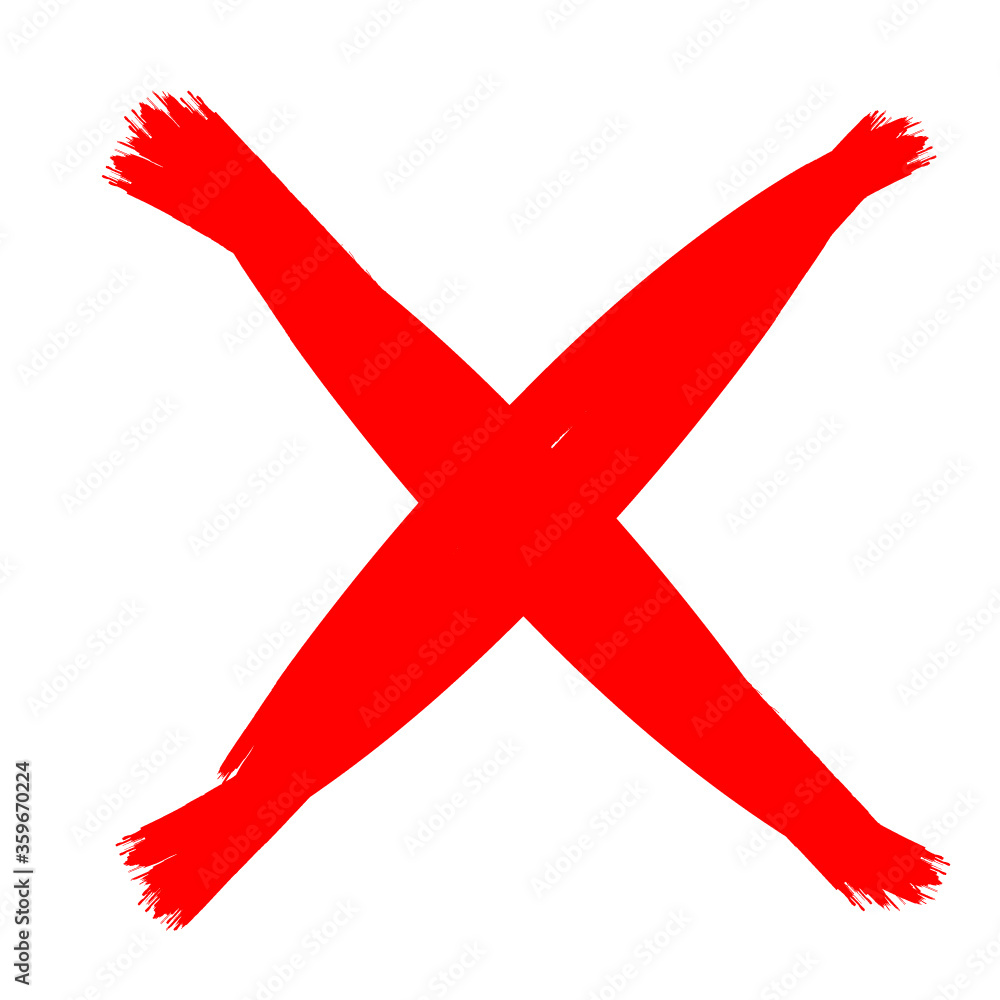 X Marks .Two Crossed Vector Brush Strokes. Rejected sign in grunge style. X Marks .Two Crossed Vector Brush Strokes. Rejected sign in grunge style.
