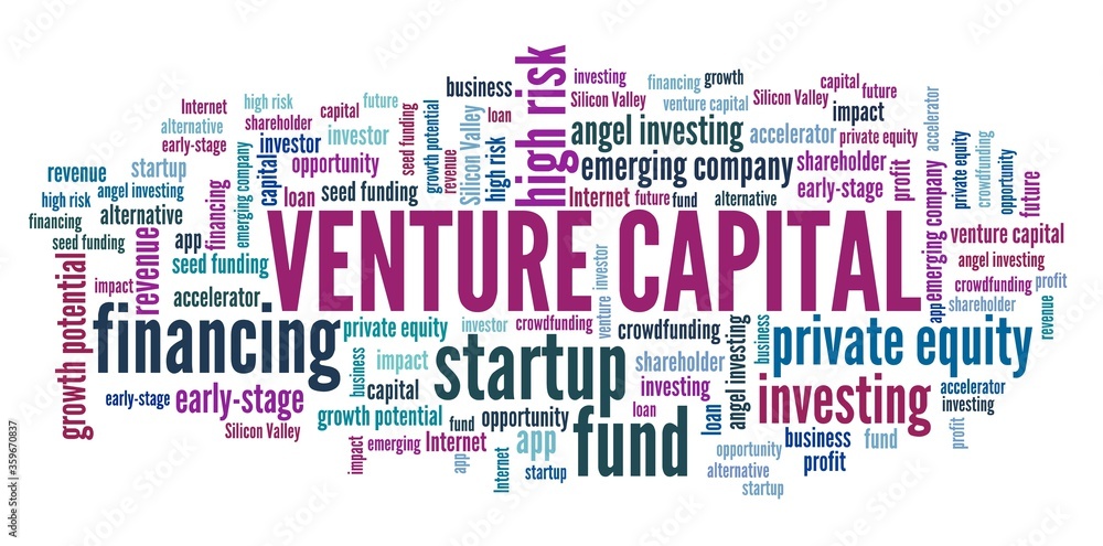 Fototapeta premium Venture capital text sign