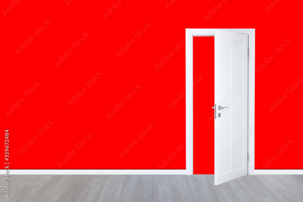 red room with an open door red room with an open door