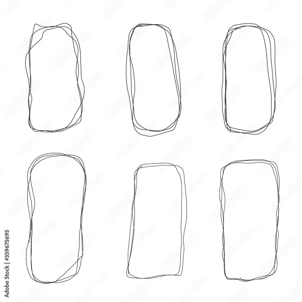 Set of hand drawn line art abstract graphic elements for decoration Set of hand drawn line art abstract graphic elements for decoration