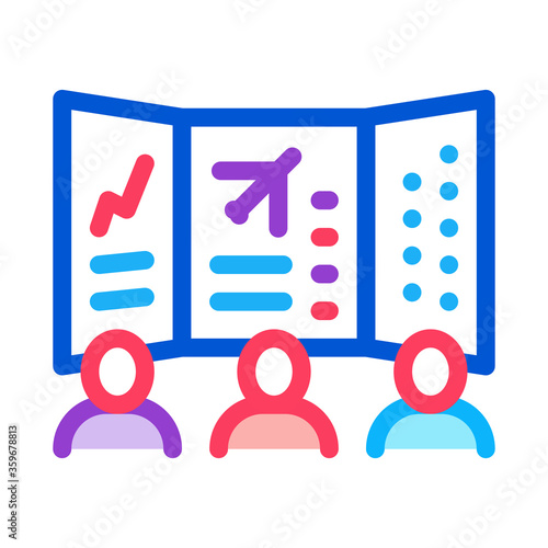 air navigation dispatcher display icon vector. air navigation dispatcher display sign. color symbol illustration