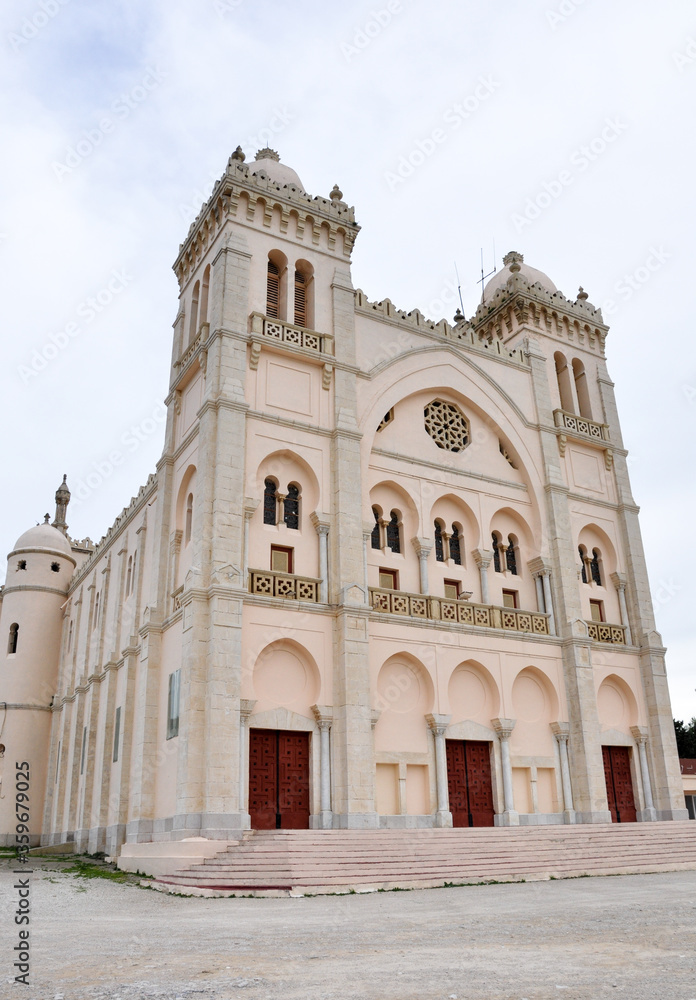 Tunis, TUNISIA - February 06, 2009: Saint Louis Cathedral, Cartago