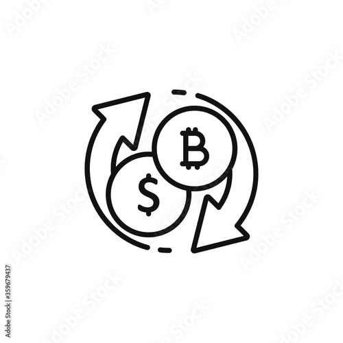 Currency exchange icon isolated on white background