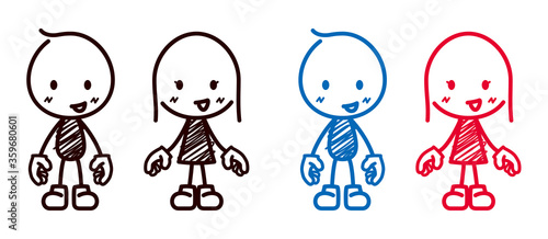 Male and female, gender symbol, mark, icon, sign of restroom or toilet