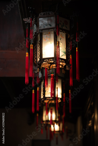 February 2019. A rainy day at Yuyuan Garden. It is a classic Chinese garden that rises in the northeast of Shanghai's old city.